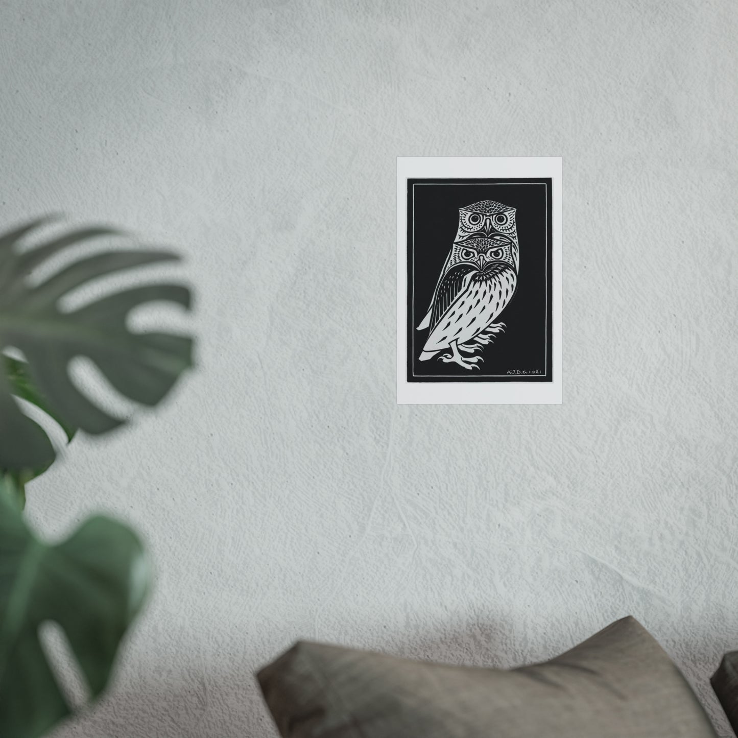 Two Owls Print