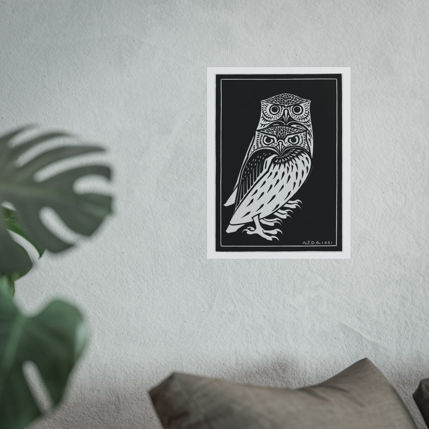 Two Owls Print