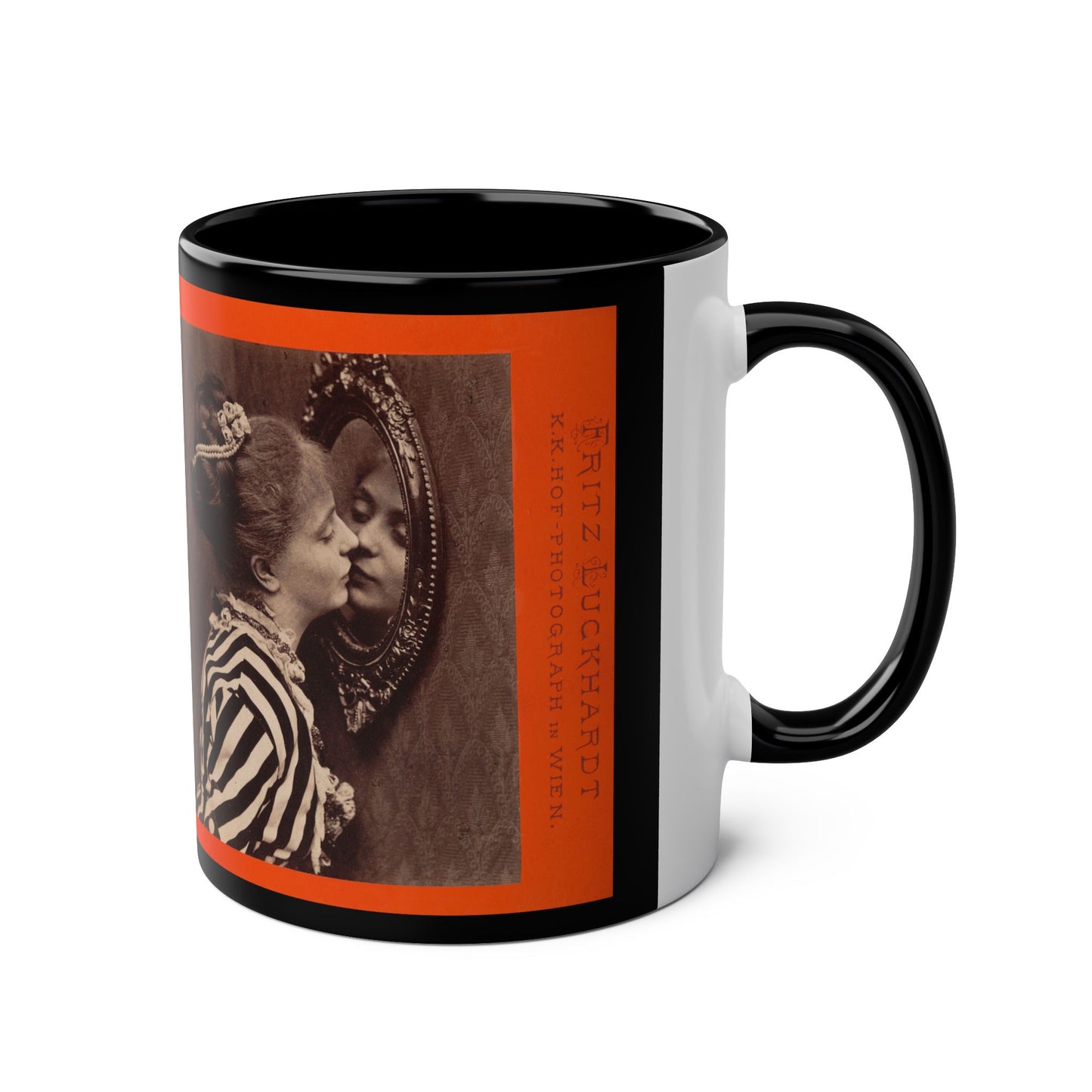 Woman Kissing Her Reflection Mug