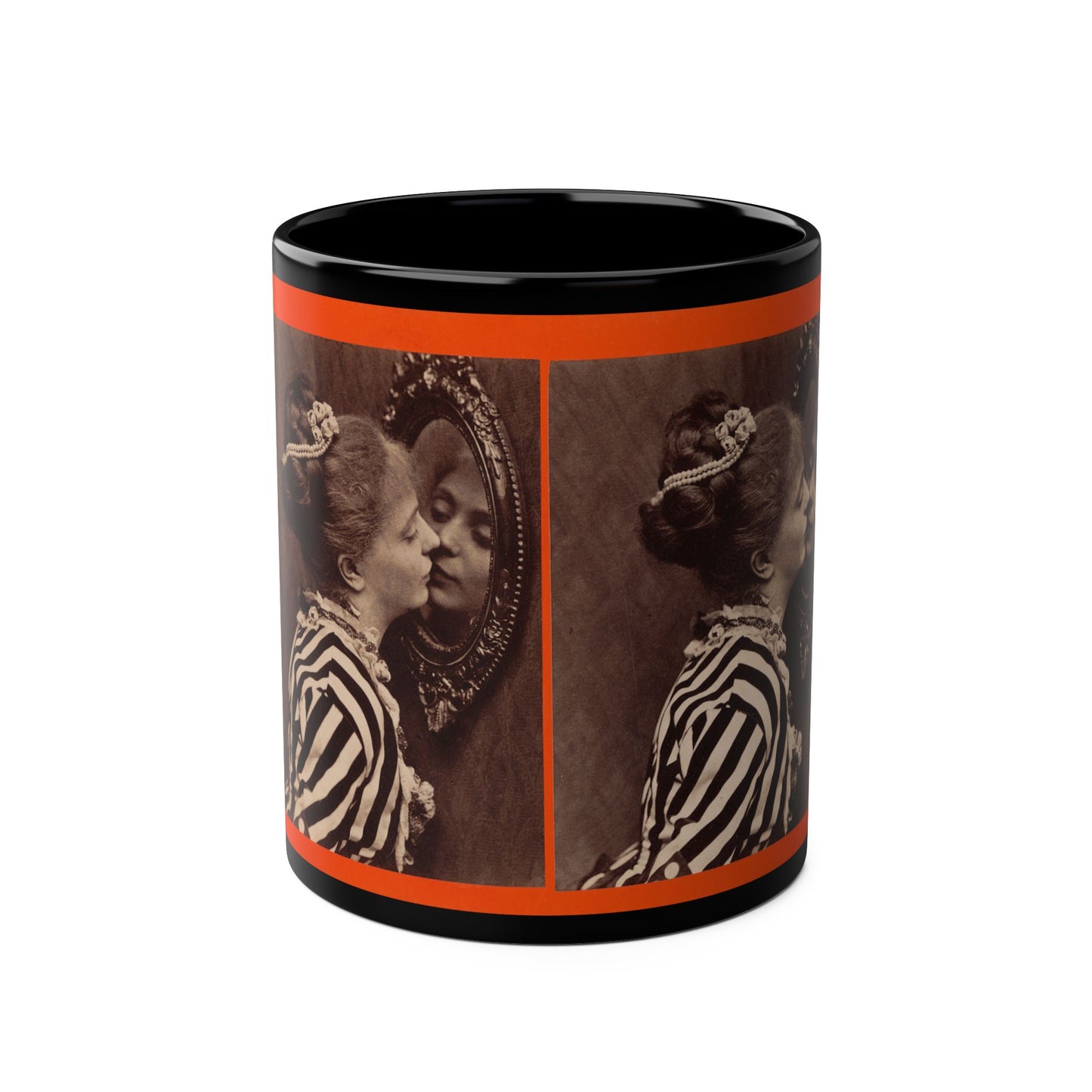 Woman Kissing Her Reflection Mug