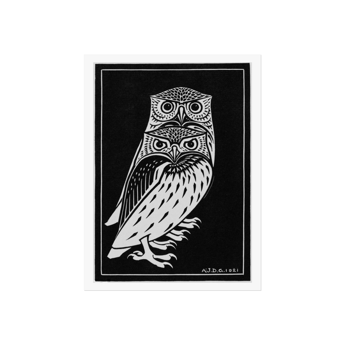 Two Owls Print