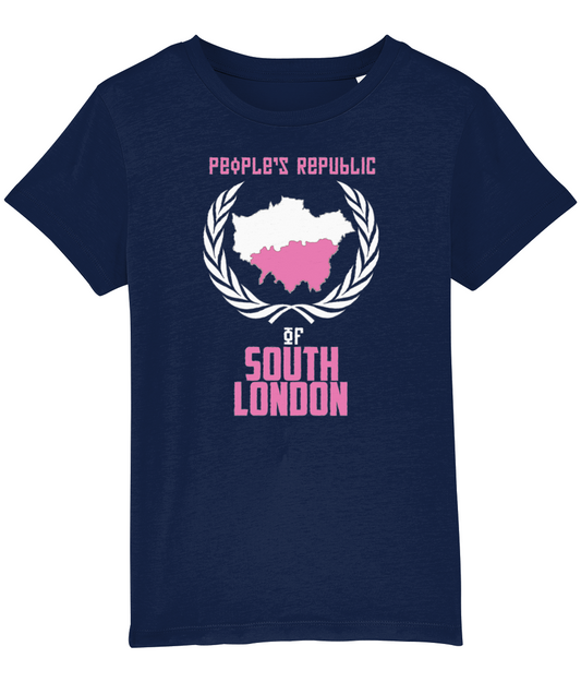 People's Republic of South London Pink & White Kids T-Shirt